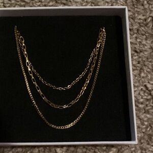 New Multi-layer 18k Gold Boho Minimalist Necklace